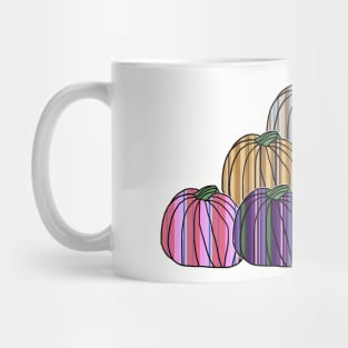 Colored Stripes Pumpkin Pile Mug